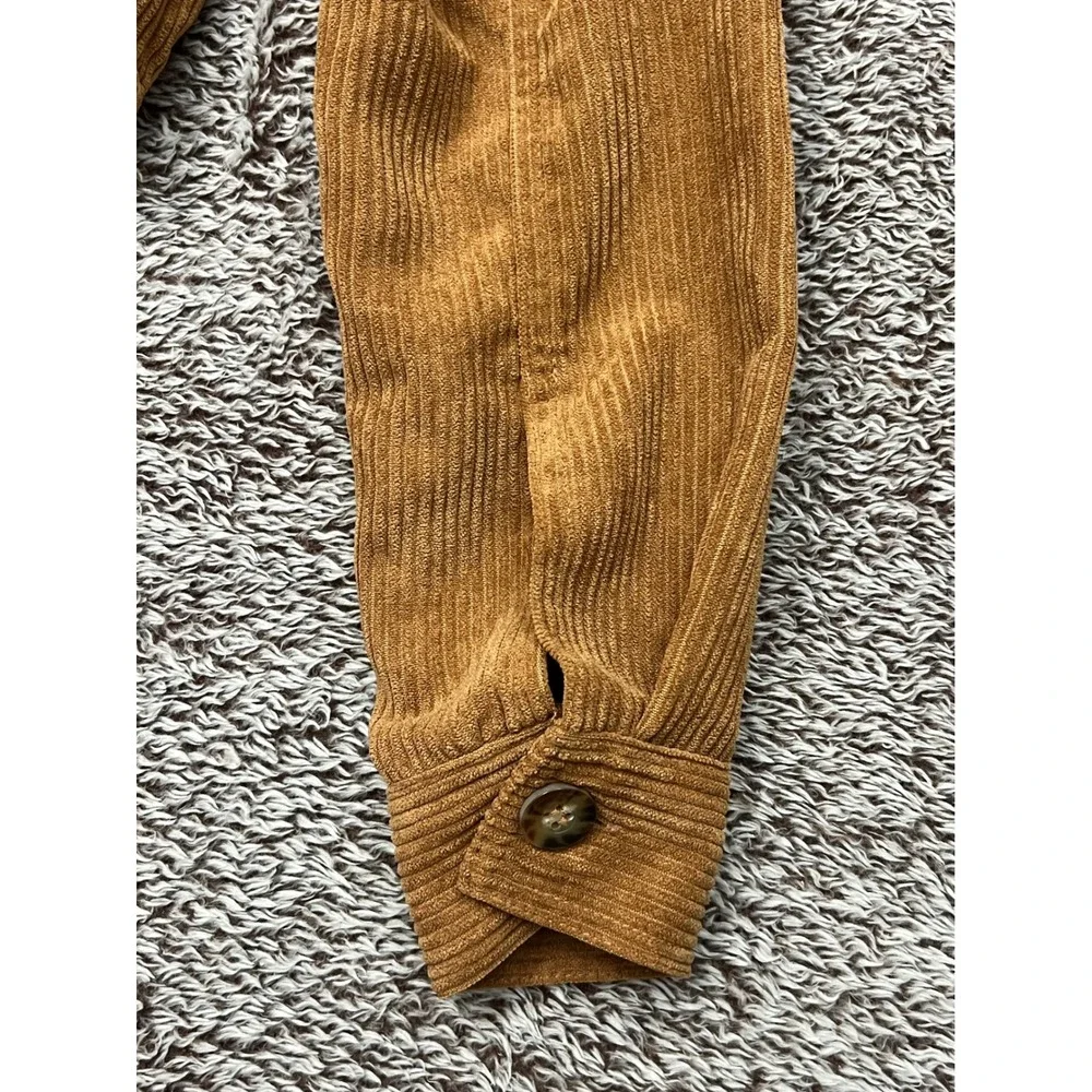 Love Squared Girls Size 7 Brown Corduroy Cropped Jacket Button Front Pockets